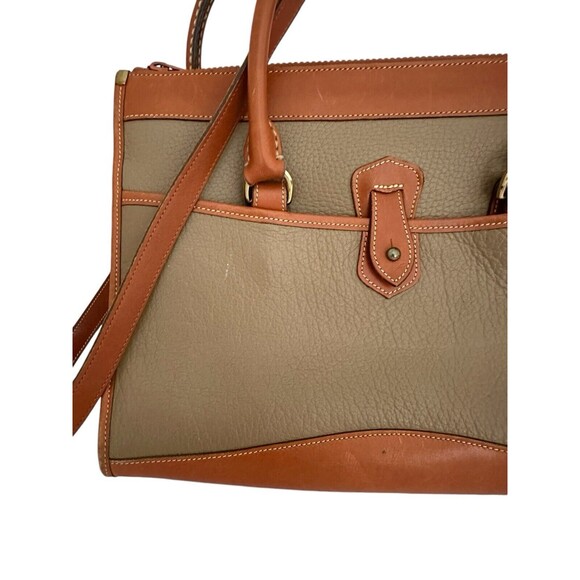 Vintage Dooney & Bourke All Weather Leather Handbag Pebbled Saddle Tan USA - Picture 7 of 17